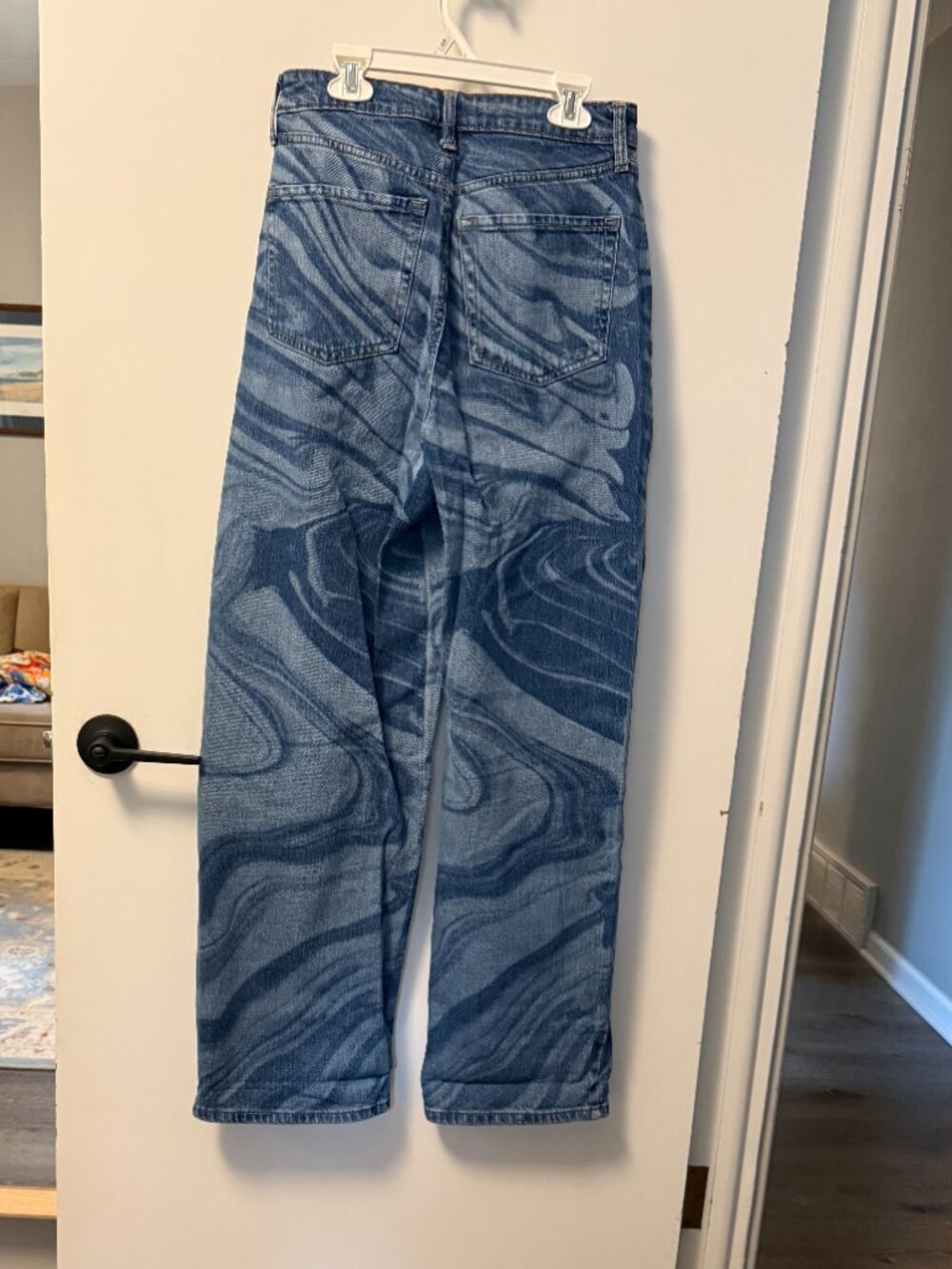 Wild Fable Swirl Print Baggy Jeans Size 2/26R - Picture 2 of 3
